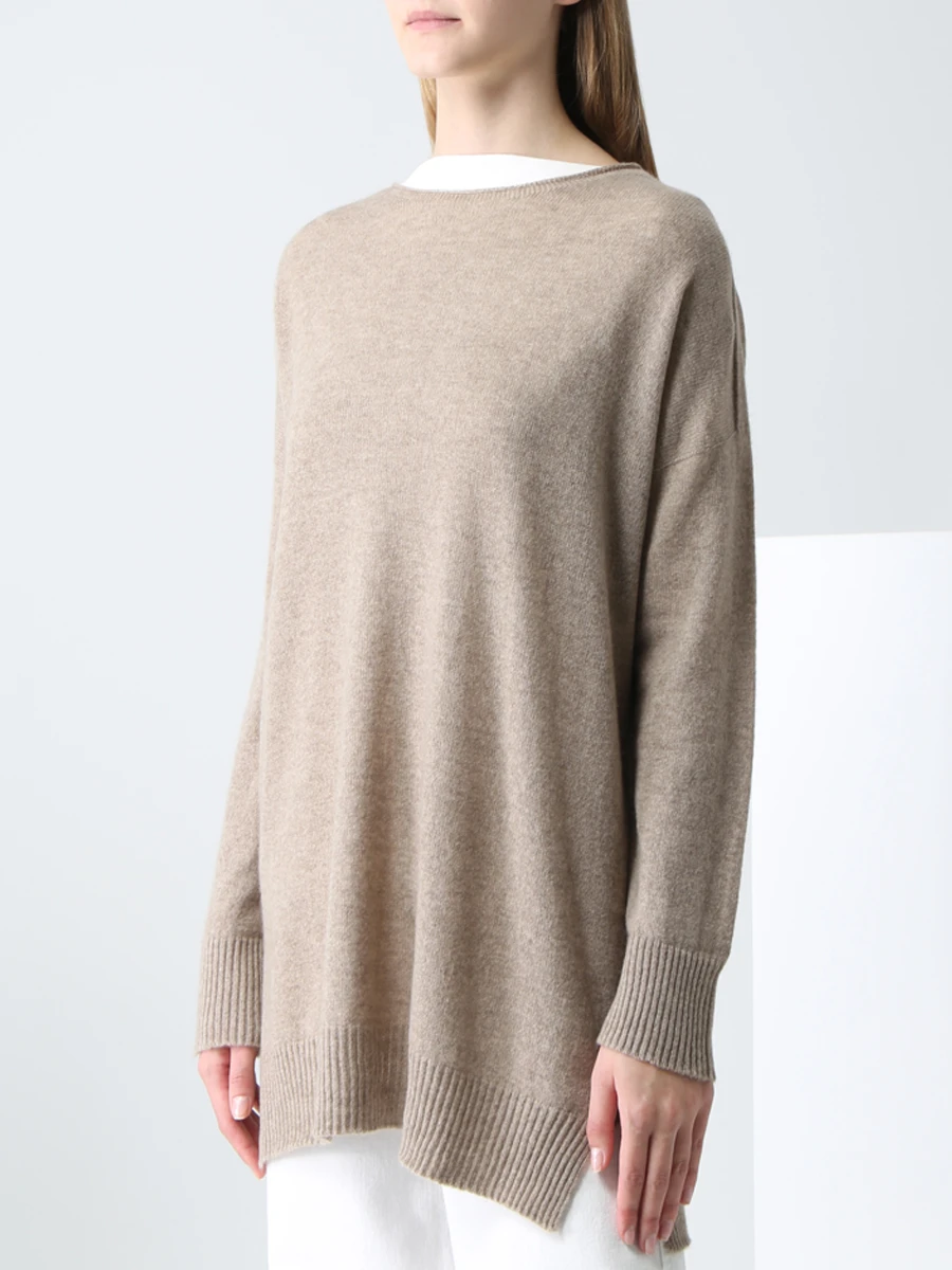 Джемпер кашемировый LE TRICOT PERUGIA 46144/8022 Бежевый  Фото 4