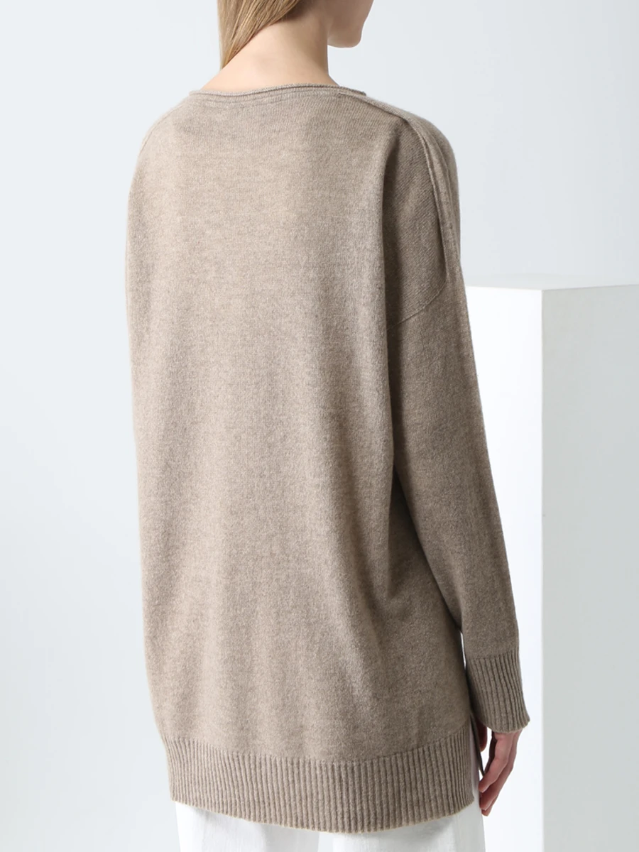 Джемпер кашемировый LE TRICOT PERUGIA 46144/8022 Бежевый  Фото 3
