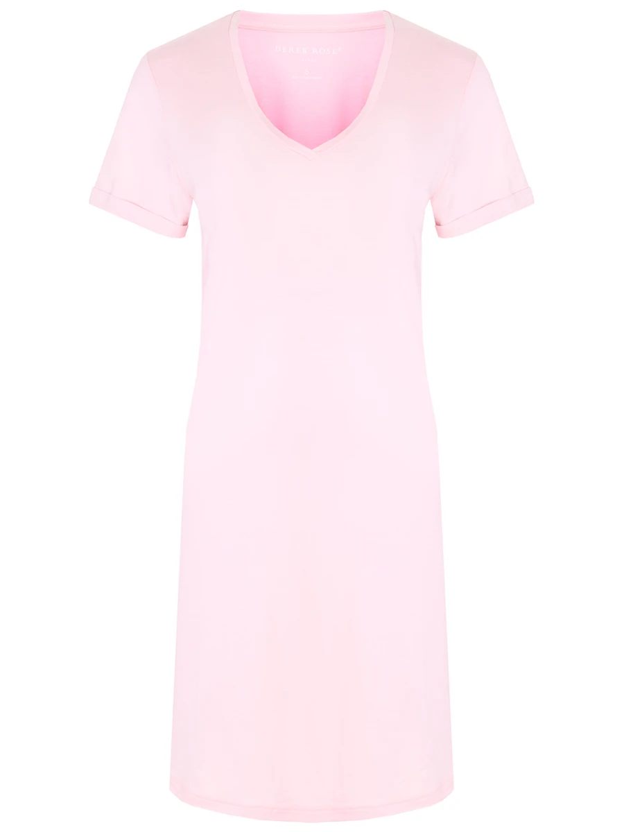 Сорочка однотонная DEREK ROSE 1211-LARA001PIN, размер 40, цвет розовый - фото 1