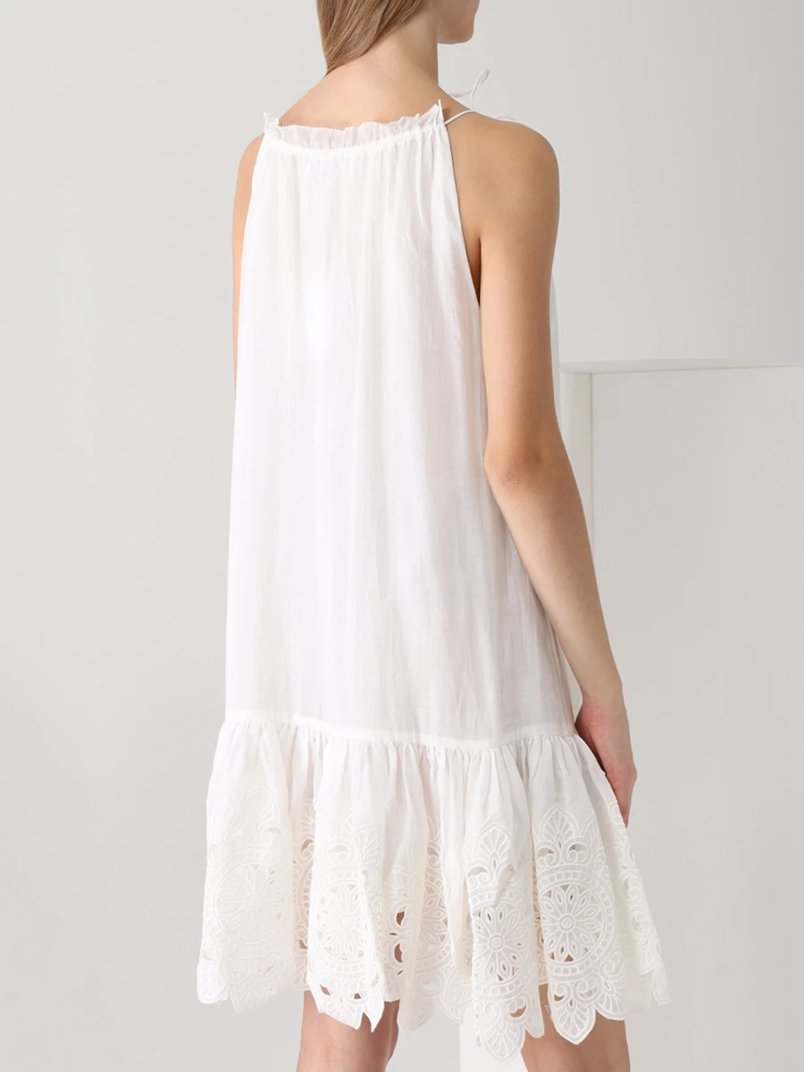 Платье с шитьем ZIMMERMANN 1430DTED/IVO, размер 42, цвет белый 1430DTED/IVO - фото 3
