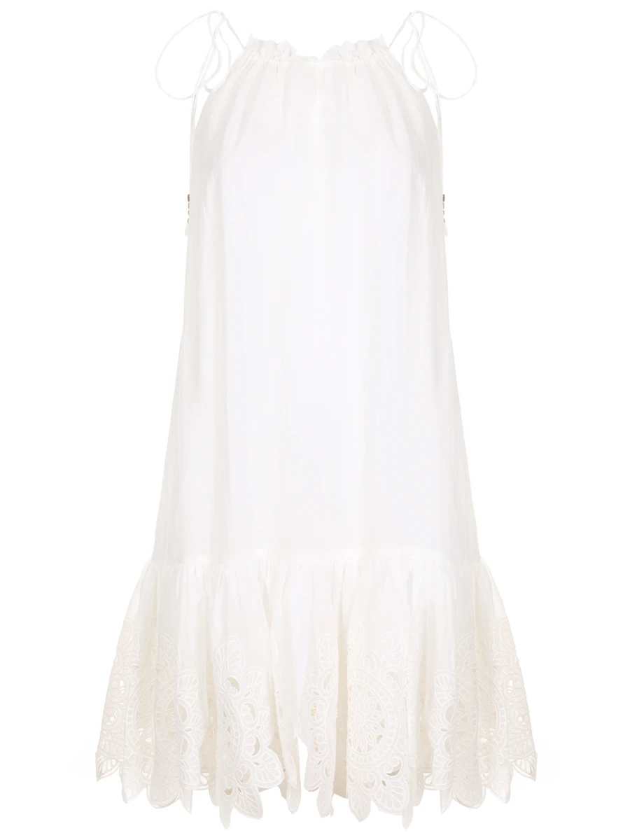 Платье с шитьем ZIMMERMANN 1430DTED/IVO, размер 42, цвет белый 1430DTED/IVO - фото 1
