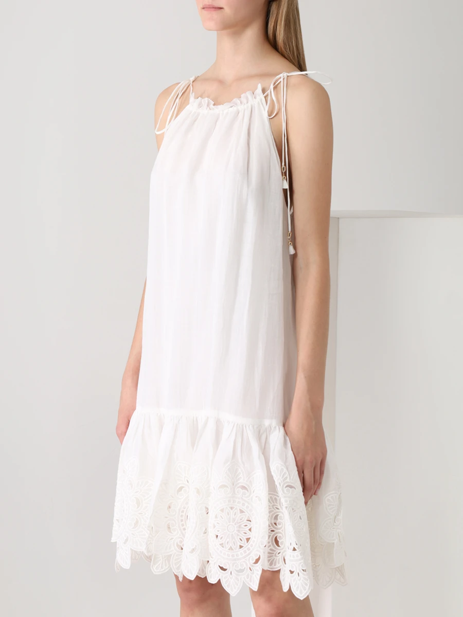 Платье с шитьем ZIMMERMANN 1430DTED/IVO, размер 42, цвет белый 1430DTED/IVO - фото 4