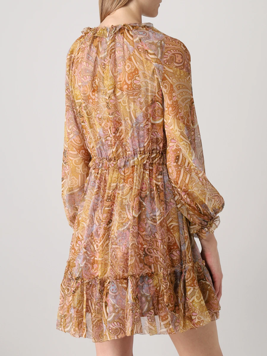 Платье шелковое с принтом ZIMMERMANN 2048DCON/PATCH, размер 46 2048DCON/PATCH - фото 3