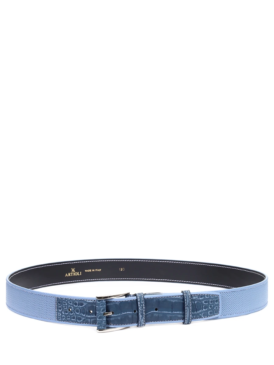 Ремень кожаный ARTIOLI BELTS Синий  Фото 2