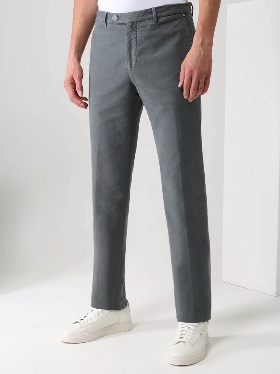 Брюки хлопковые KITON UFPP79J0322A06000 Серый  Фото 4