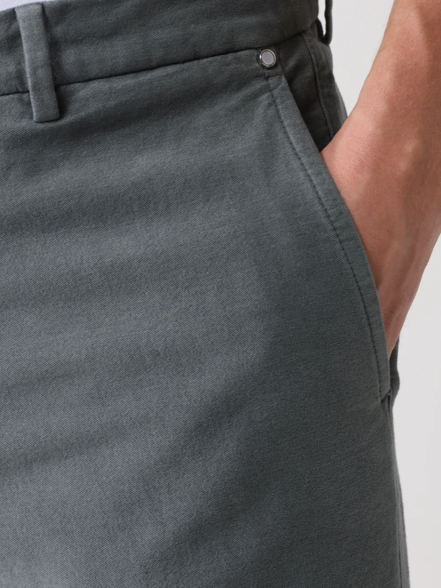 Брюки хлопковые KITON UFPP79J0322A06000 Серый  Фото 5