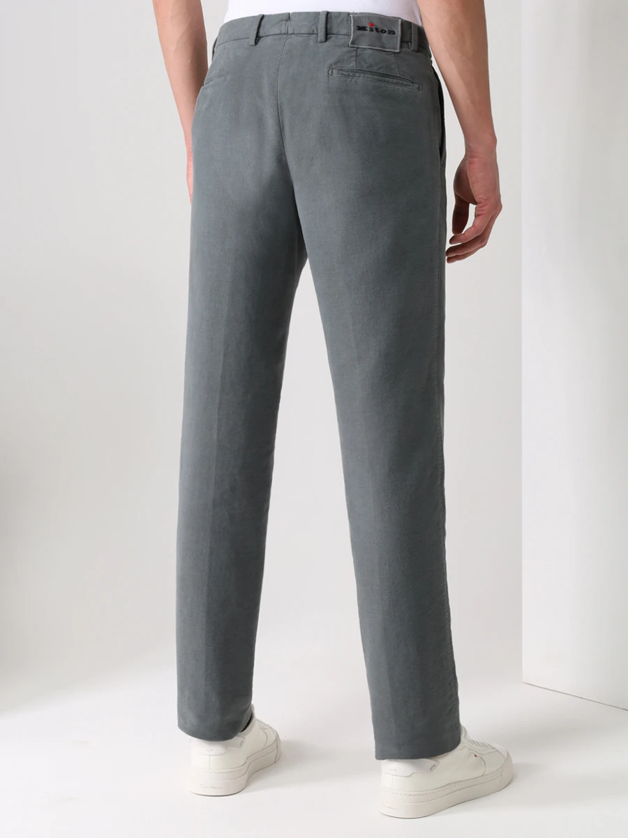 Брюки хлопковые KITON UFPP79J0322A06000 Серый  Фото 3