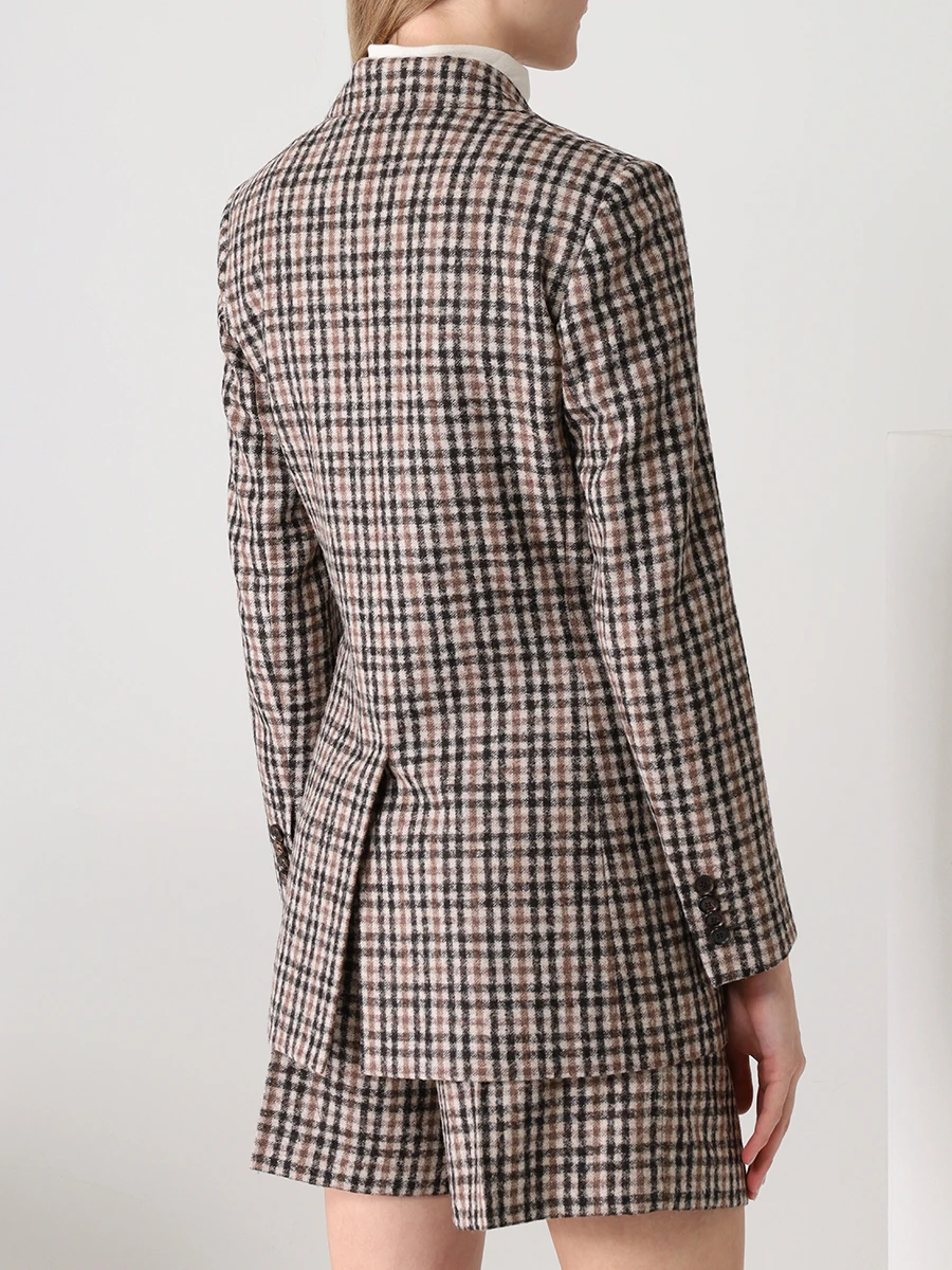 Костюм шерстяной KITON D52501K0525A02004/D48107K0525A02 Клетка  Фото 3
