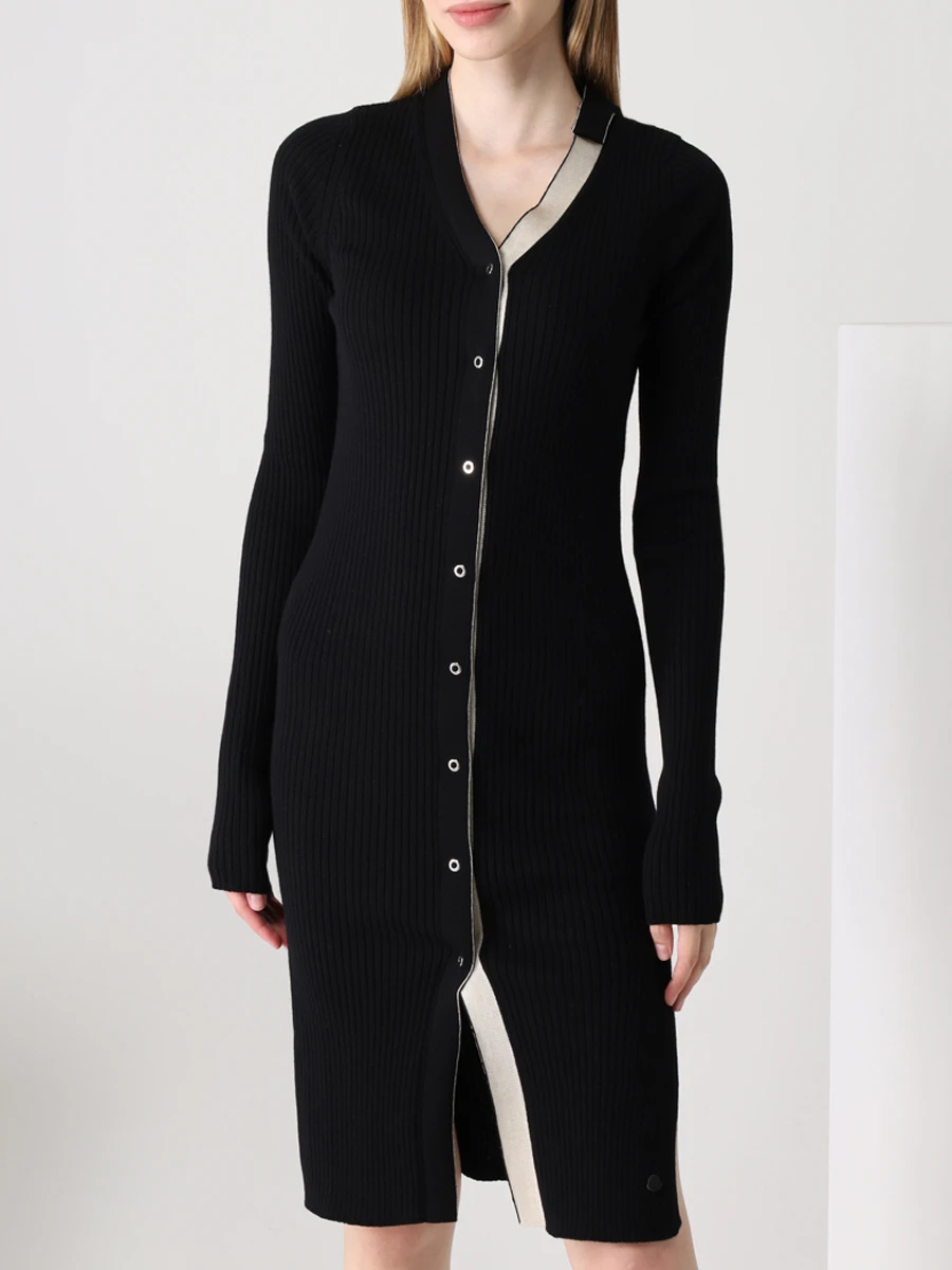 Платье шерстяное MONCLER 9B000 05 M1314/999/CARDIGAN Черный  Фото 4