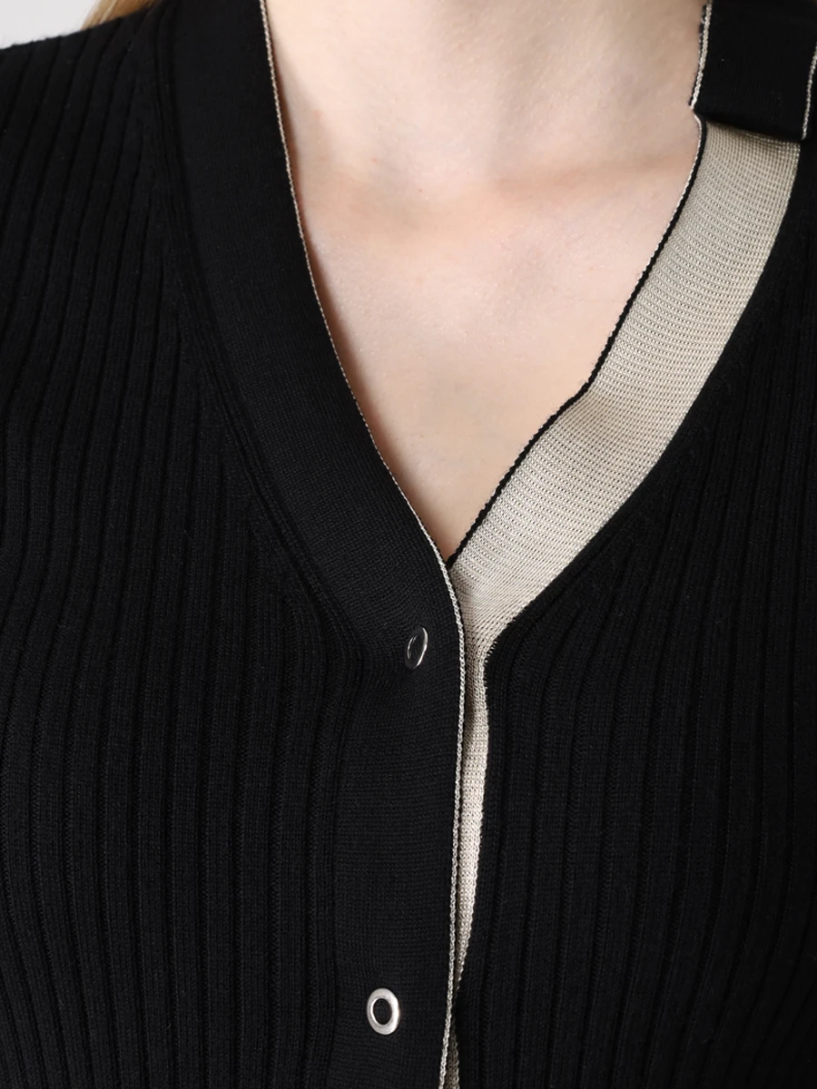 Платье шерстяное MONCLER 9B000 05 M1314/999/CARDIGAN Черный  Фото 5