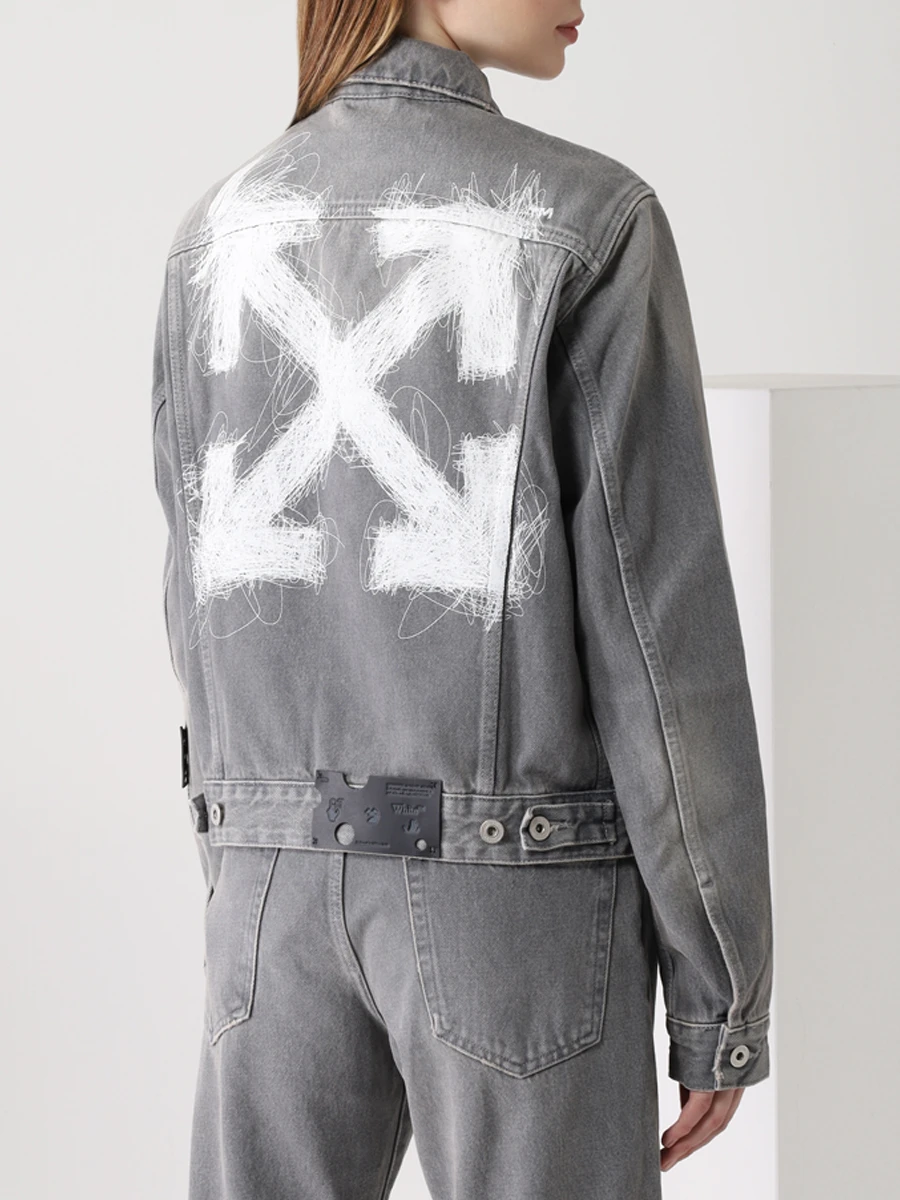 Куртка джинсовая OFF-WHITE OWYE012F21DEN0020900 Серый  Фото 3