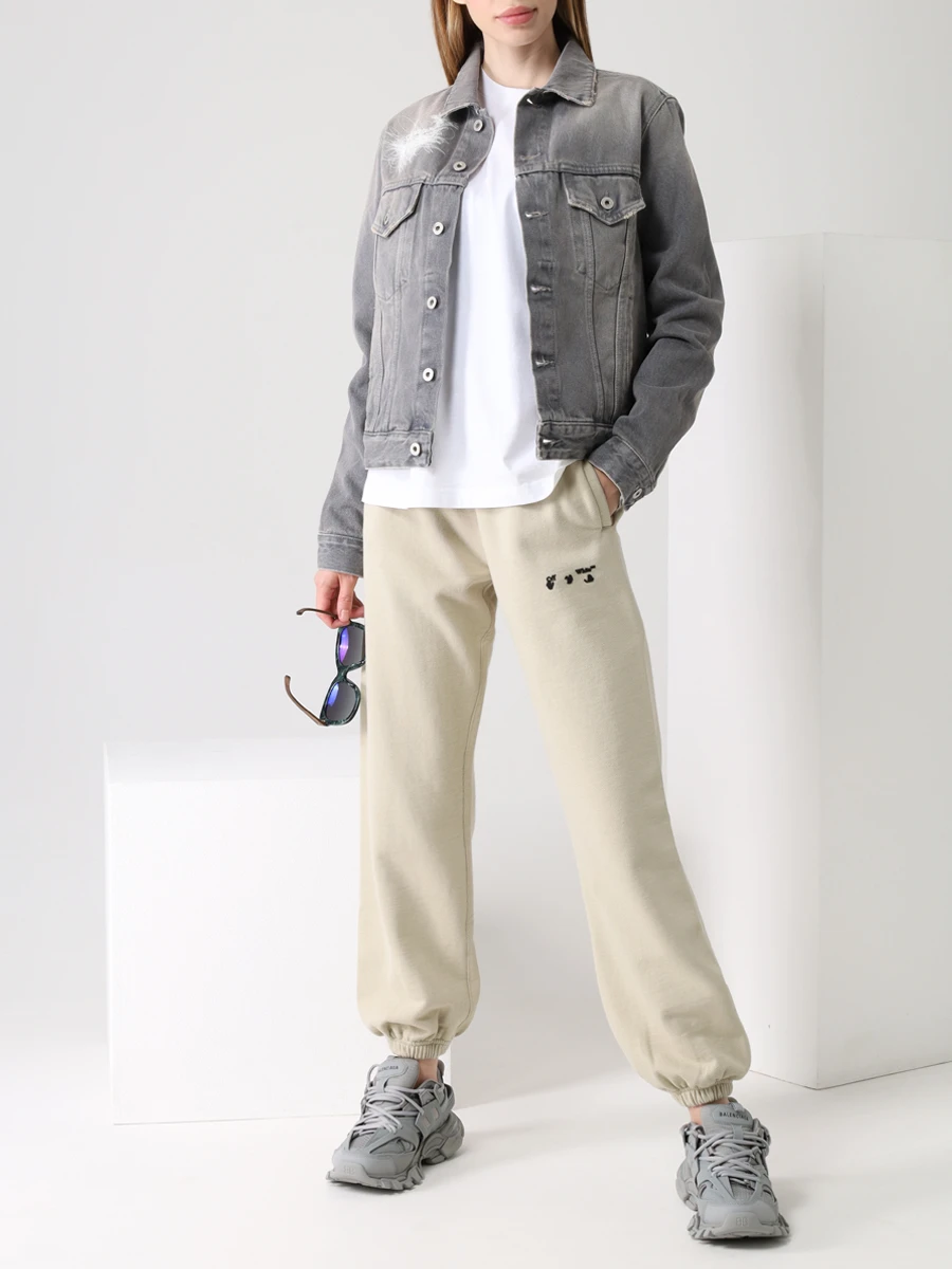 Куртка джинсовая OFF-WHITE OWYE012F21DEN0020900 Серый  Фото 2