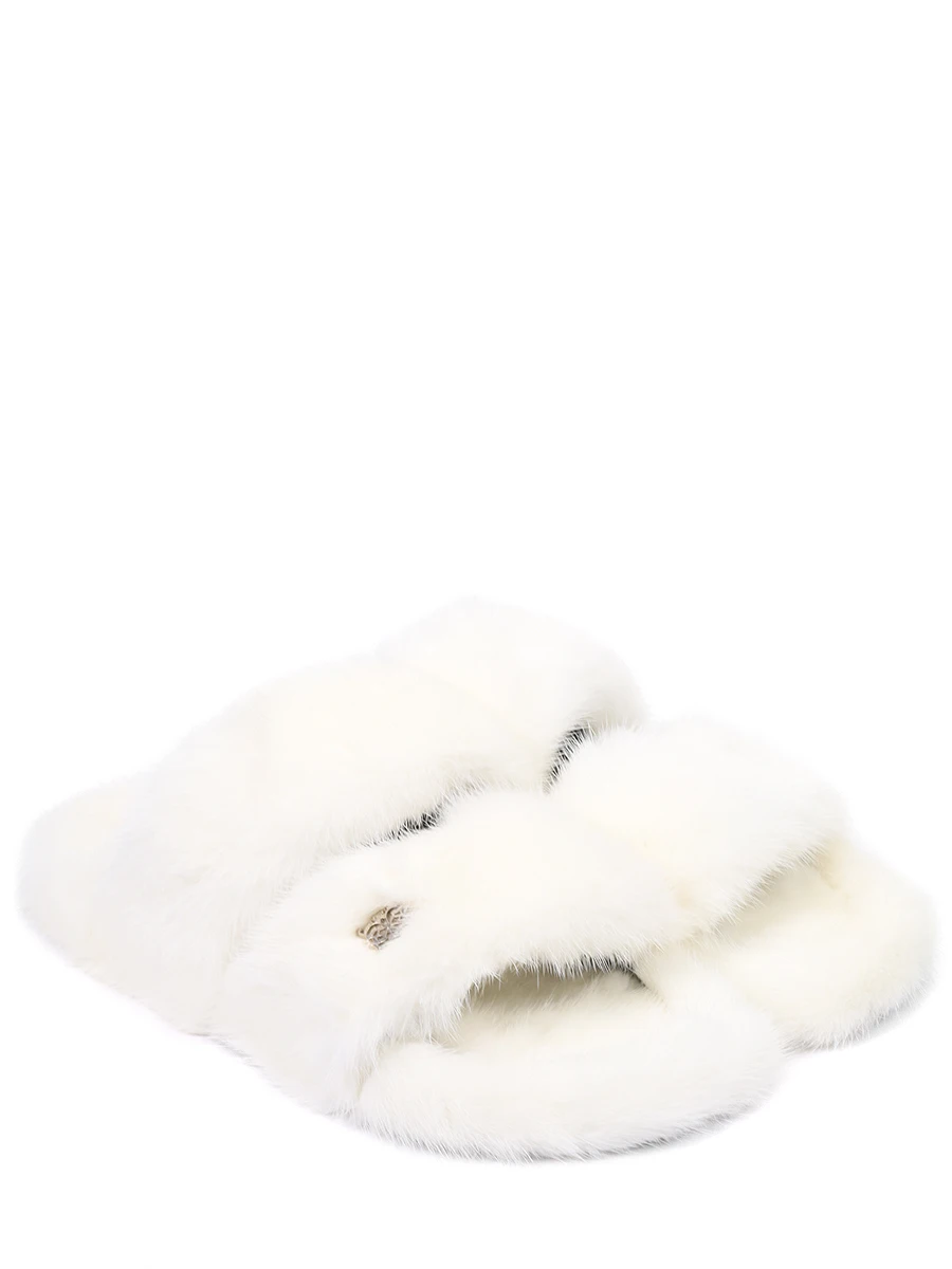 

Тапочки норковые, Белый, D29SLIPPER/0200