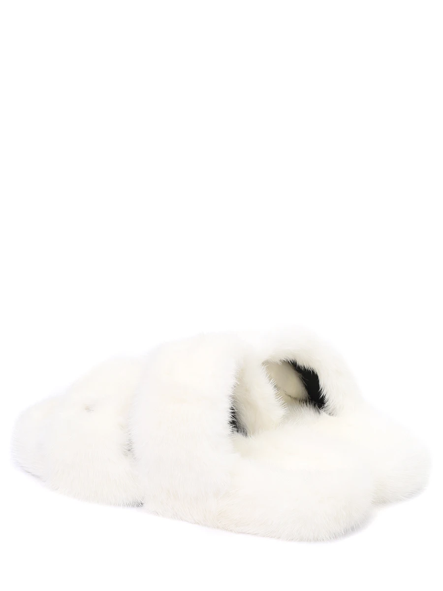 Тапочки норковые PANICALE D29SLIPPER/0200 Белый  Фото 4