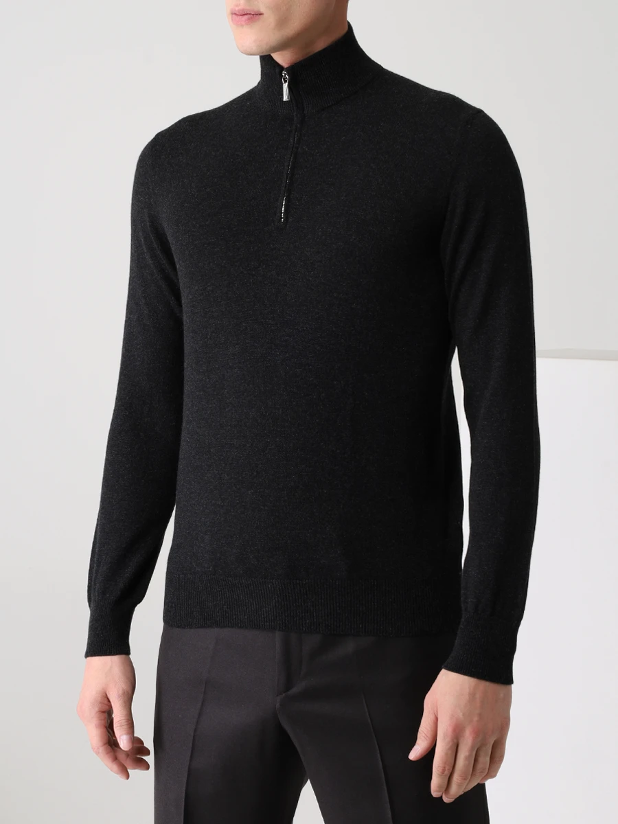 Джемпер кашемировый MOORER MOUMA100012-ATLANTE ANTRACITE Серый  Фото 4
