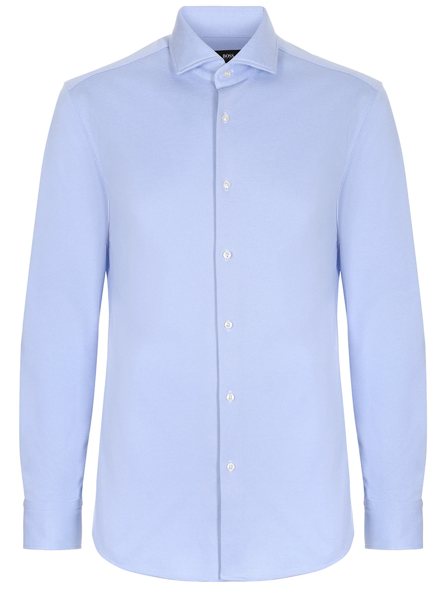 Рубашка Slim Fit хлопковая BOSS 50460133/450, размер 46, цвет голубой 50460133/450 - фото 1