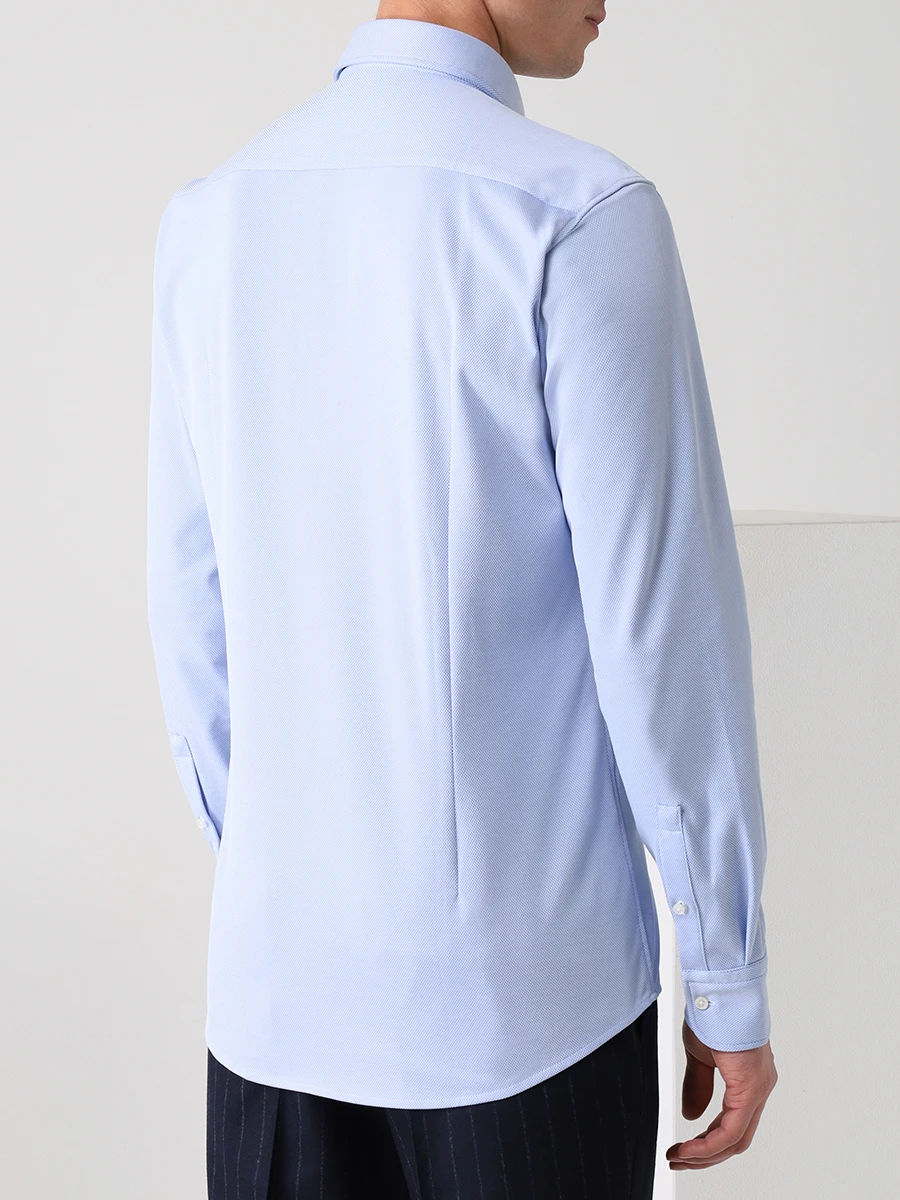 Рубашка Slim Fit хлопковая BOSS 50460133/450, размер 46, цвет голубой 50460133/450 - фото 3