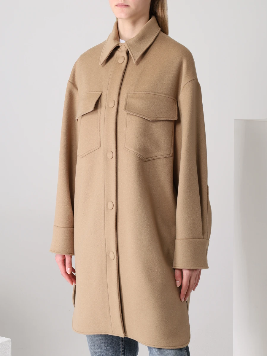Пальто шерстяное STELLA MCCARTNEY 601217SPB11/2742 Бежевый  Фото 4