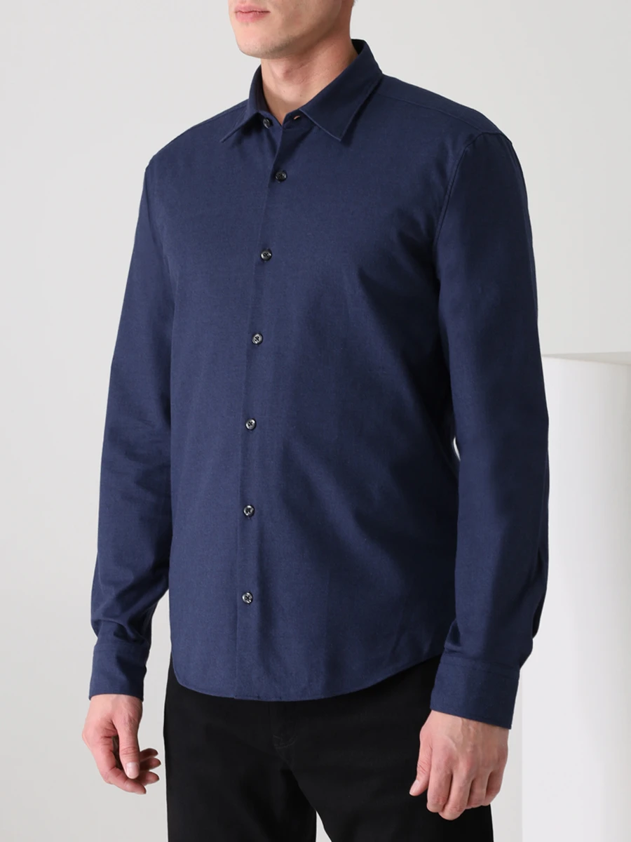 Рубашка Slim Fit хлопковая HUGO 50458230/405, размер 54, цвет синий 50458230/405 - фото 4