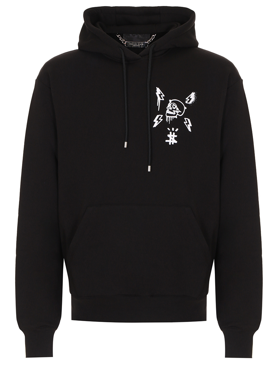 Худи хлопковое с принтом PHILIPP PLEIN