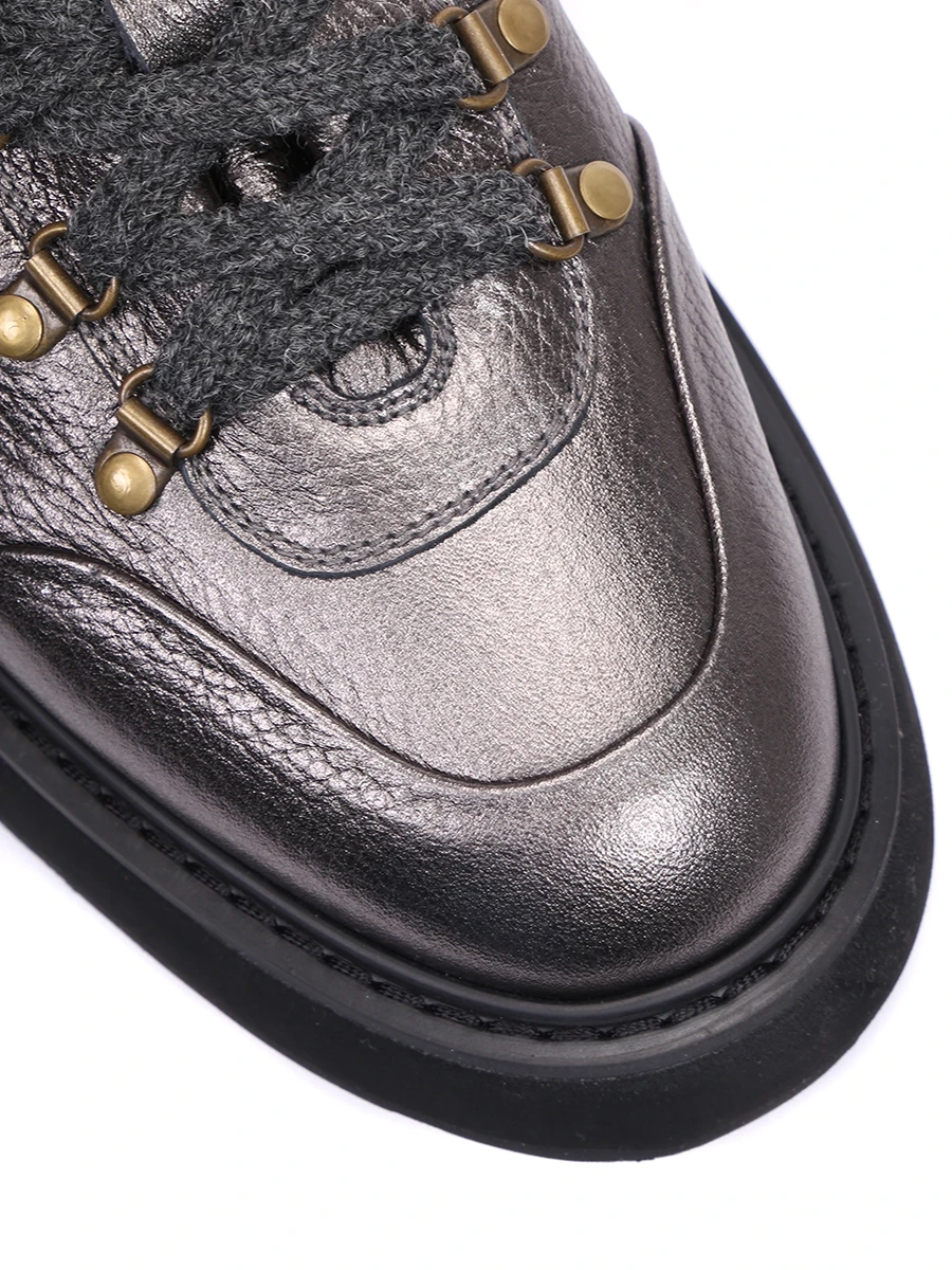Ботинки кожаные на меху DOUCAL`S DD8510STOCUM019NN28, размер 36.5, цвет зеленый - фото 5