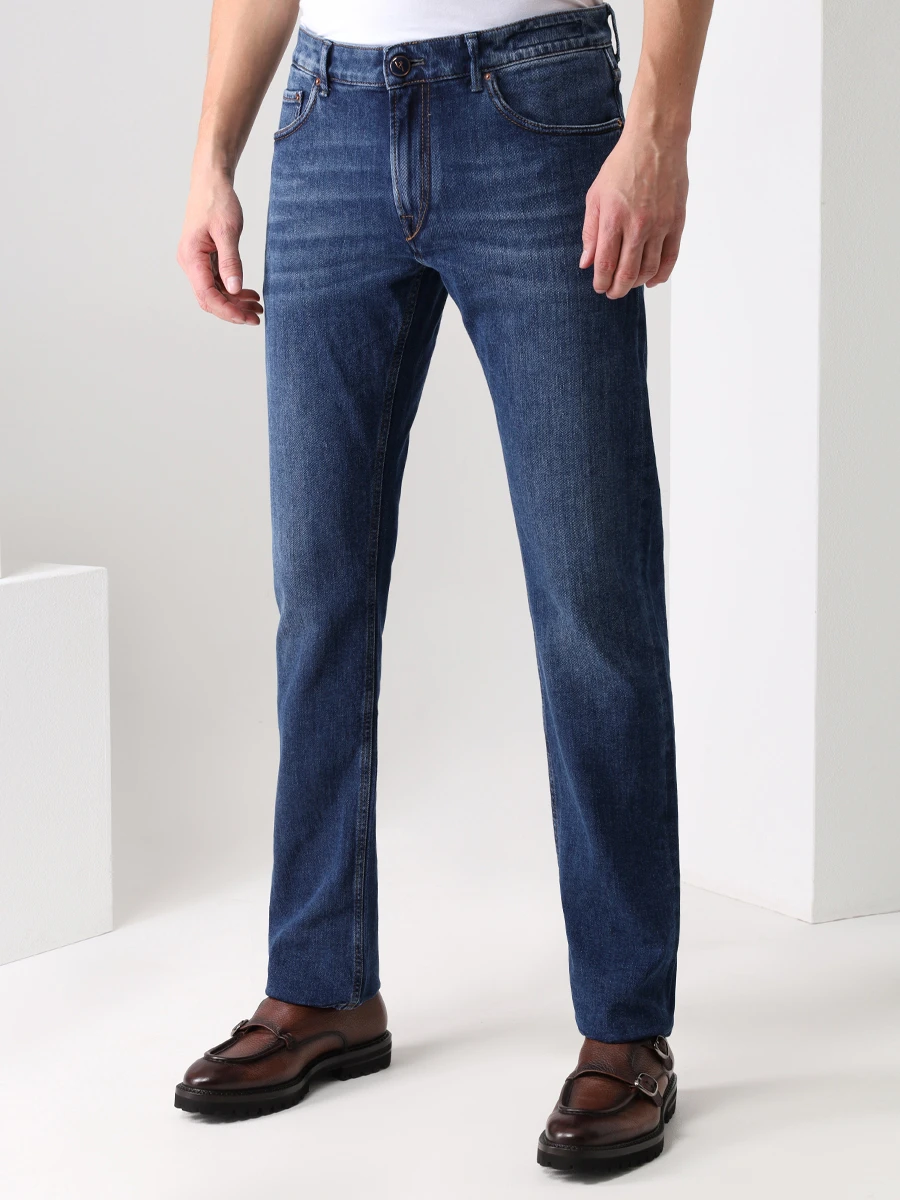 Джинсы Regular Fit хлопковые HANDPICKED RIMINI ZC/728/W2 Синий  Фото 4