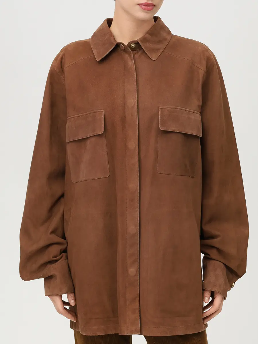 Куртка замшевая LORO PIANA FAL7266 H0AV Коричневый  Фото 4