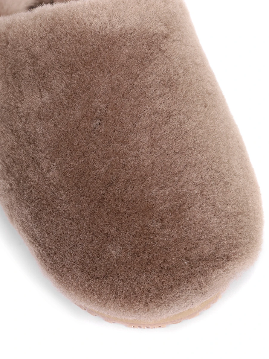 Тапочки меховые MOU 161000, размер 38, цвет коричневый - фото 5