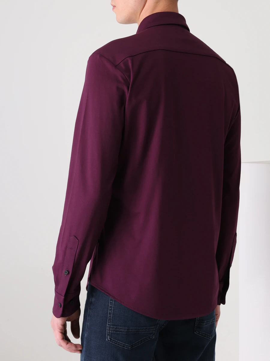 Рубашка Slim Fit хлопковая BOSS 50458367/510, размер 46, цвет фиолетовый 50458367/510 - фото 3