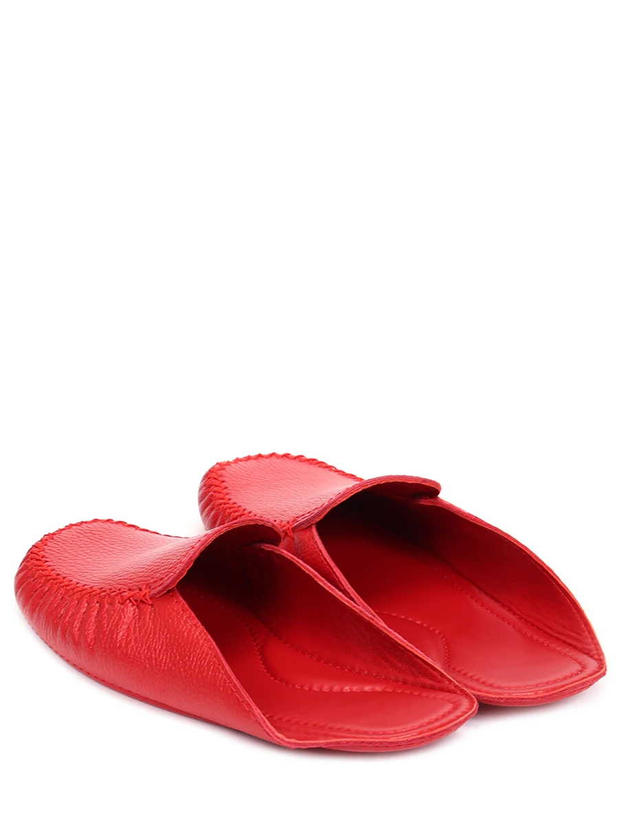 Тапочки кожаные CUDGI A570C17, размер 36, цвет красный - фото 4