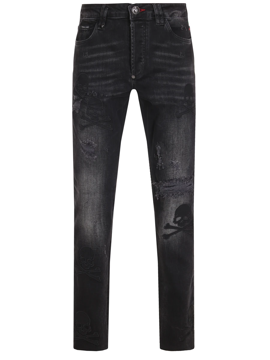 

Джинсы Slim Fit хлопковые, Серый, MDT2610 10TM Череп