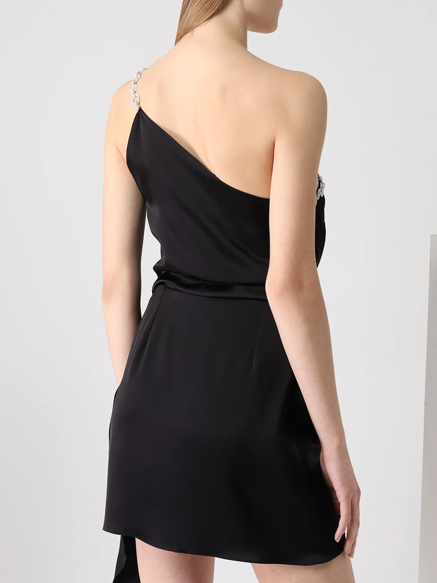 Платье со стразами DAVID KOMA AW21DK43D/BLACK Черный  Фото 3