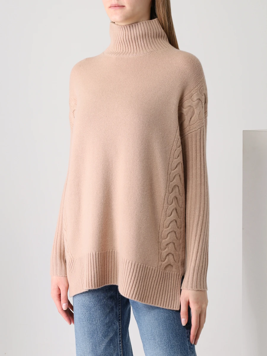 Свитер кашемировый MIR CASHMERE cwn21-006 Бежево-персиковый Розовый  Фото 4