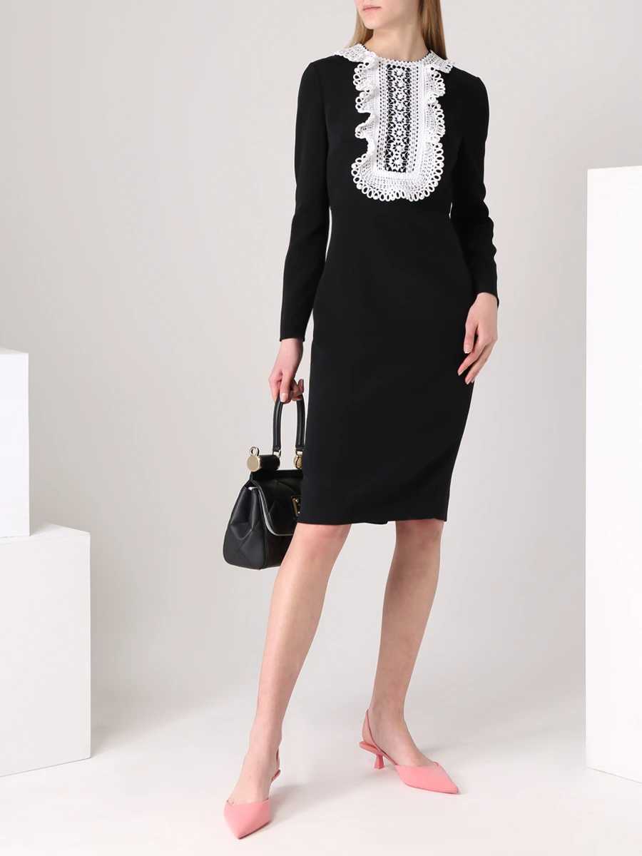 Платье шерстяное VALENTINO WB0VAXC76BS 0NA Черный  Фото 2