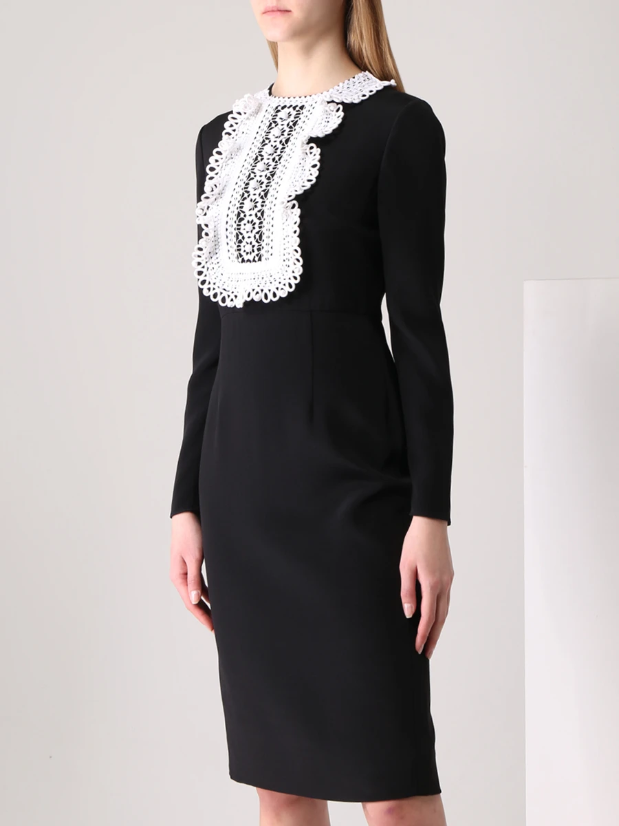 Платье шерстяное VALENTINO WB0VAXC76BS 0NA Черный  Фото 4