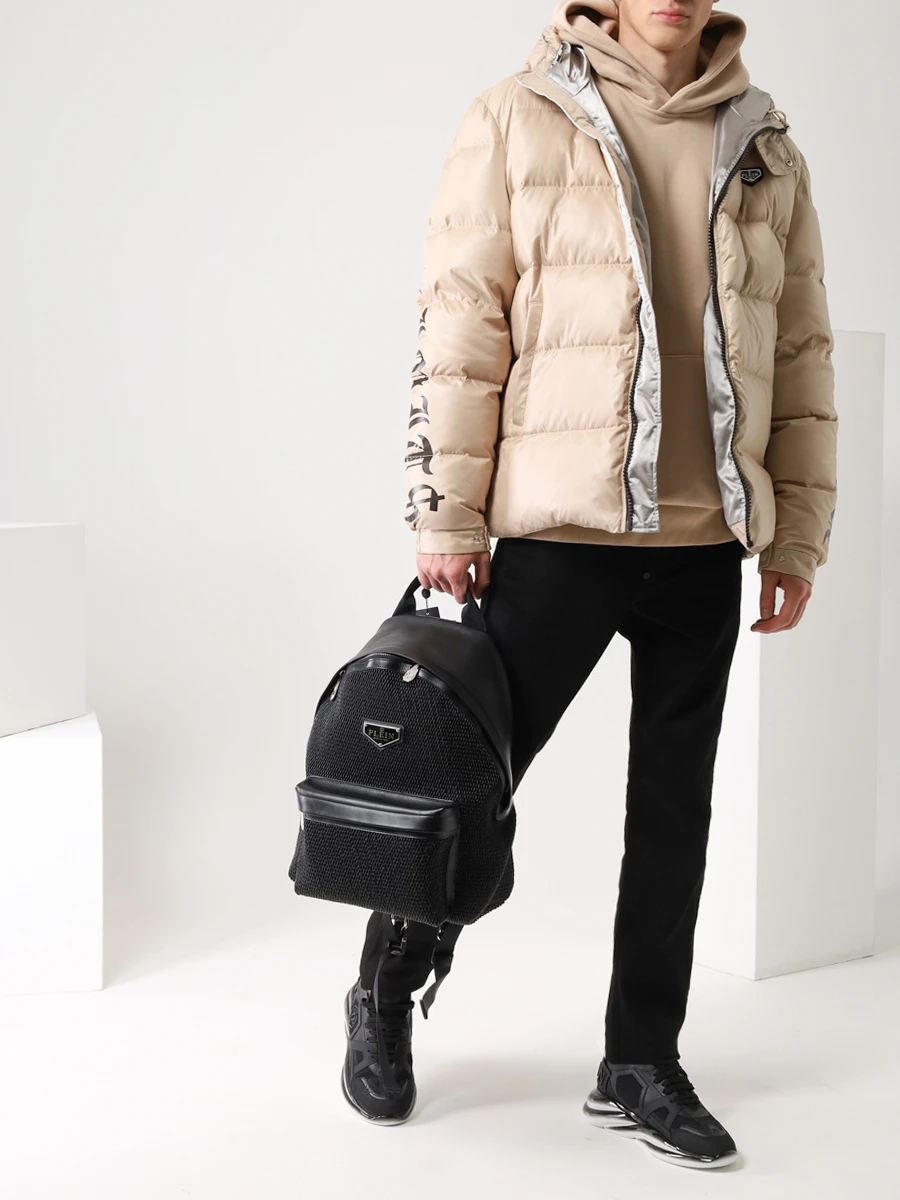 Худи хлопковое PHILIPP PLEIN MJB2583 06 Бежевый  Фото 2