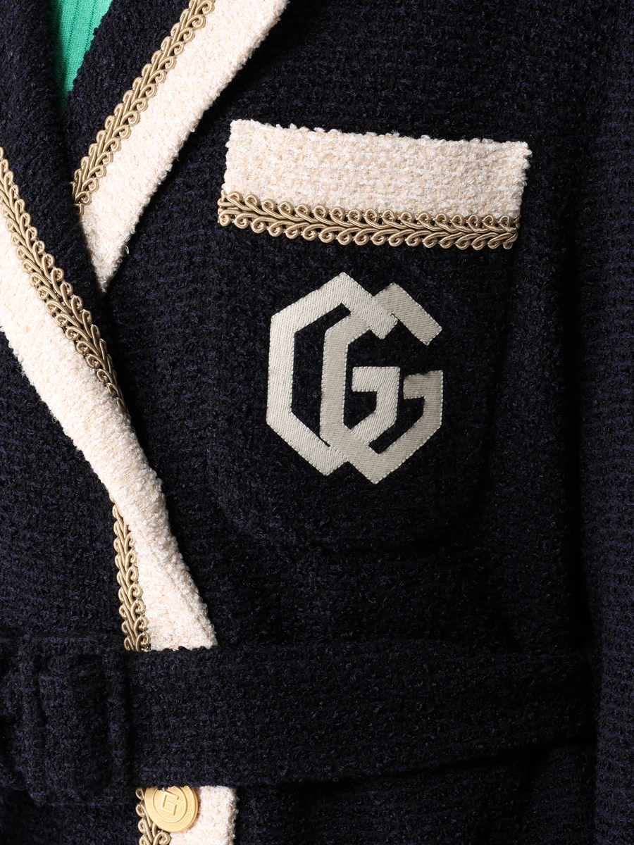 Пальто двубортное GUCCI 652019/ZAG3L/4466 Синий  Фото 5