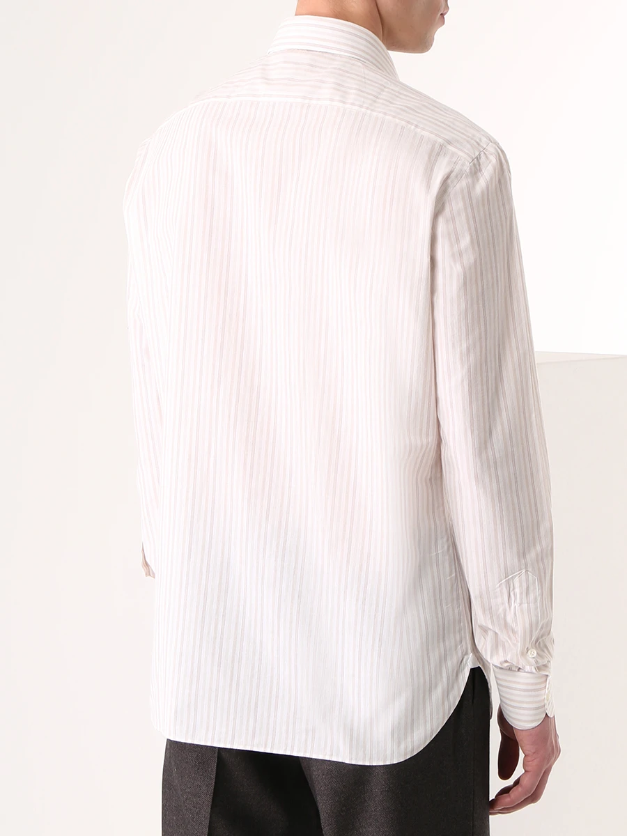 Рубашка Regular Fit хлопковая LUIGI BORRELLI SR10151 Бежевый  Фото 3