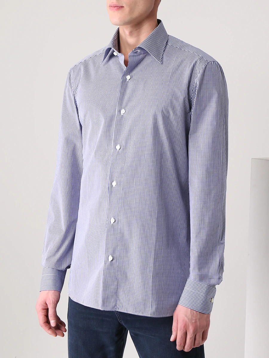 Рубашка Regular Fit хлопковая LUIGI BORRELLI SR1100, размер 58, цвет клетка - фото 4