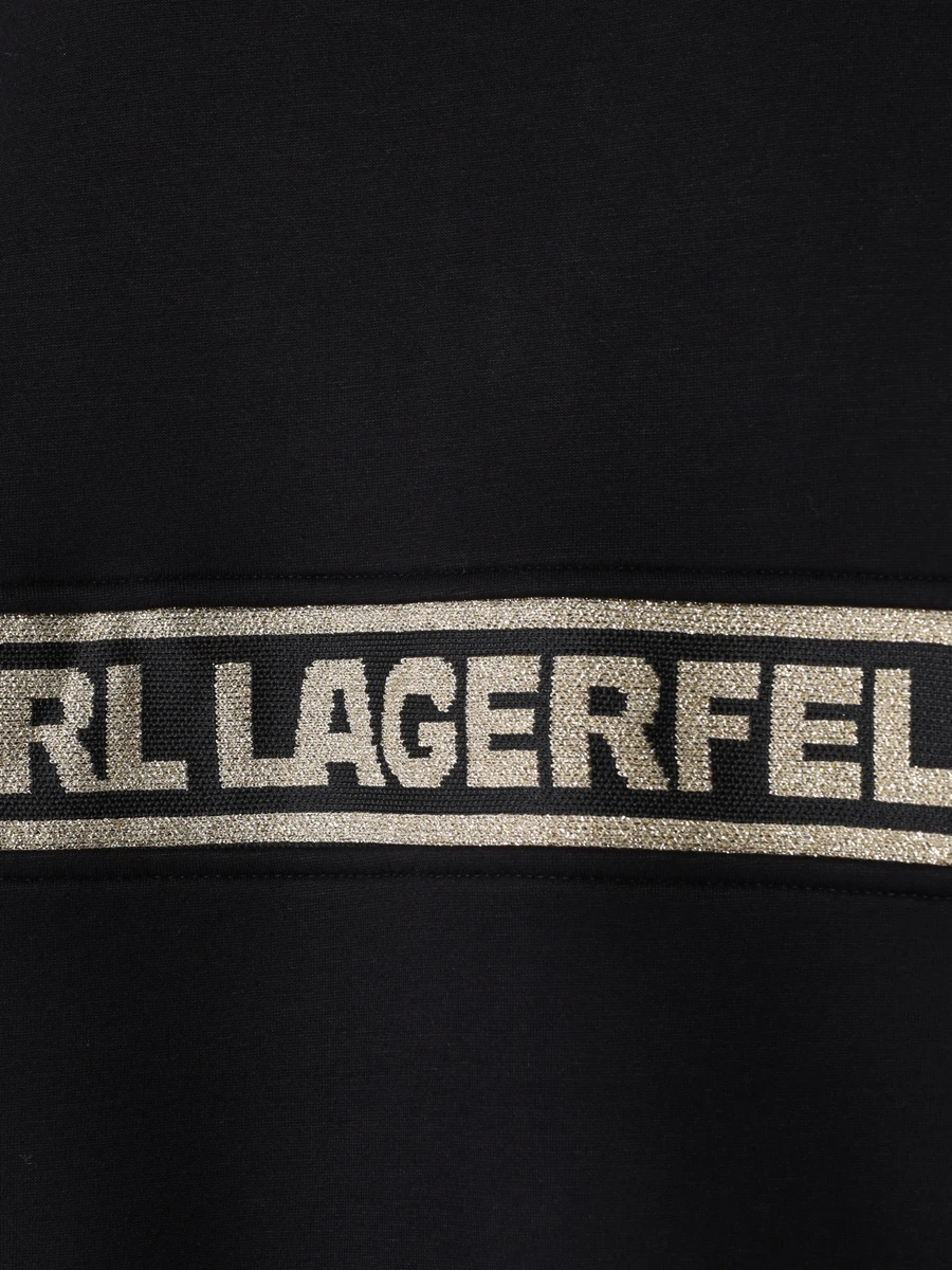 Толстовка-оверсайз на молнии KARL LAGERFELD 211W1802, размер 42, цвет черный - фото 5