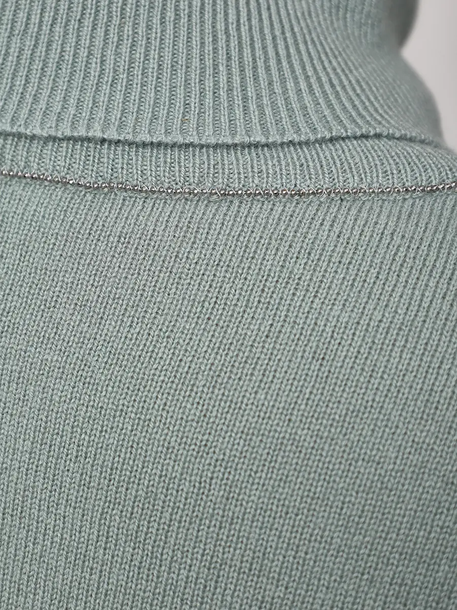 Водолазка кашемировая BRUNELLO CUCINELLI M12150103 C9503 Зеленый  Фото 6