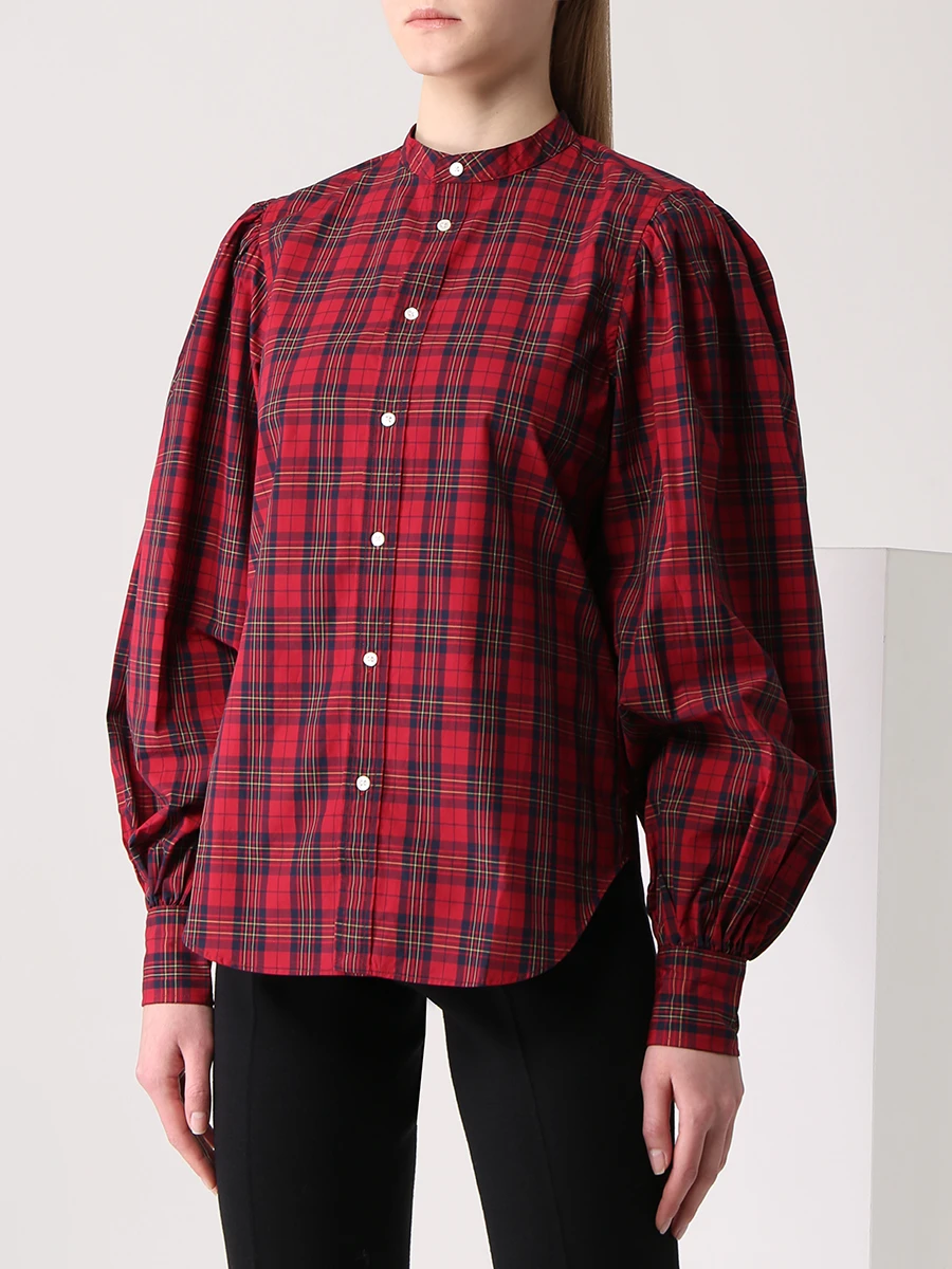 Рубашка хлопковая в клетку POLO RALPH LAUREN 211815404001 Клетка Клетка  Фото 4