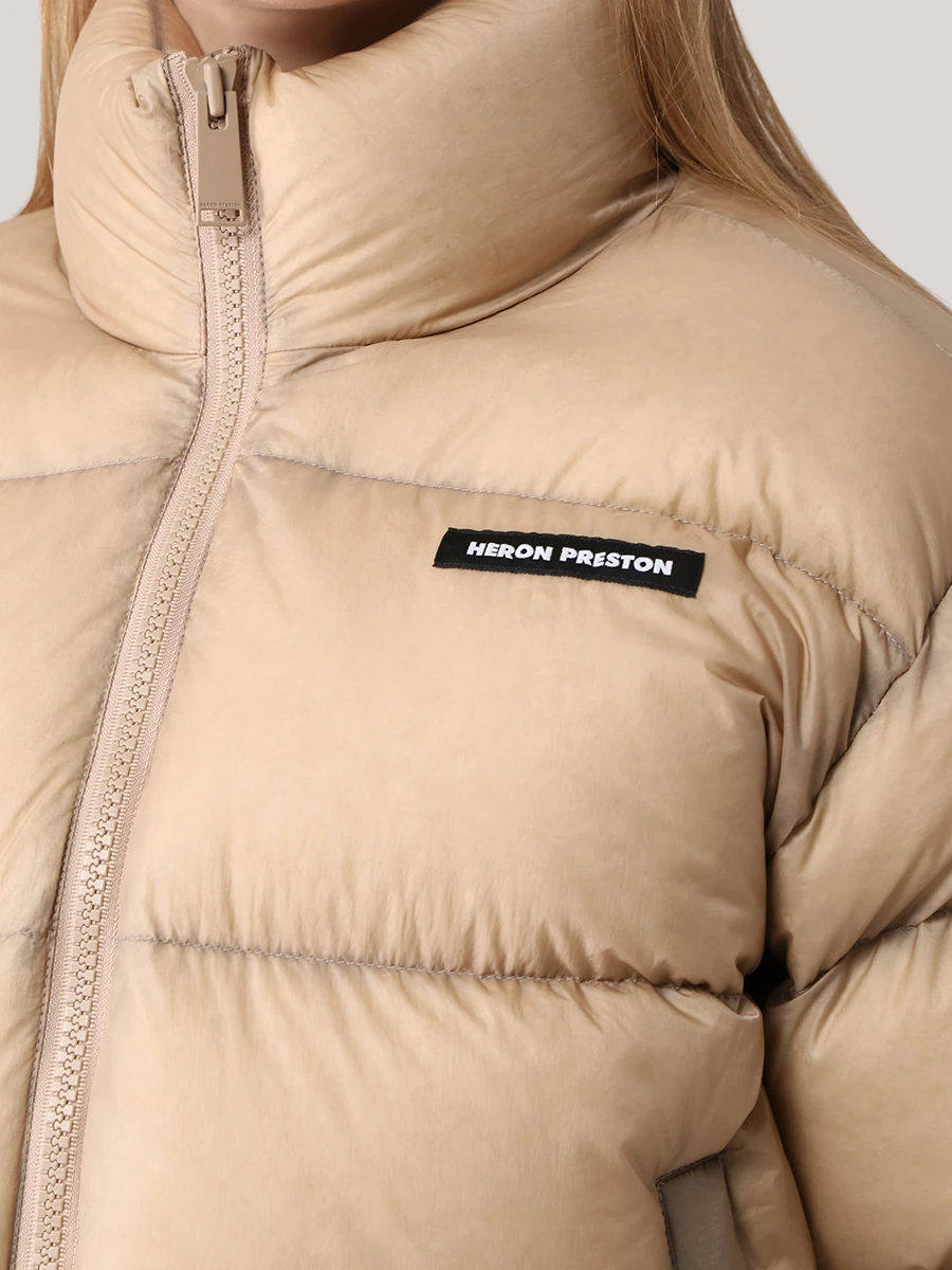 Пуховик стеганый HERON PRESTON HWED005F21FAB0016101 Бежевый  Фото 5