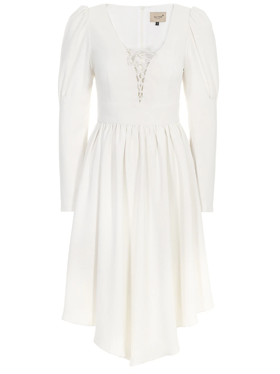 Платье из вискозы, Dress Vesta midi Молочный, JULI TOO, Белый, 1046429  - купить