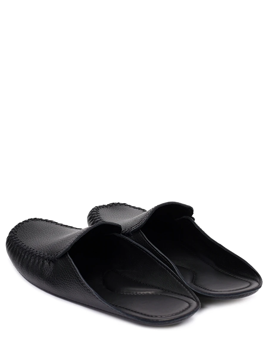 Тапочки кожаные CUDGI A550C09, размер 46, цвет черный - фото 4
