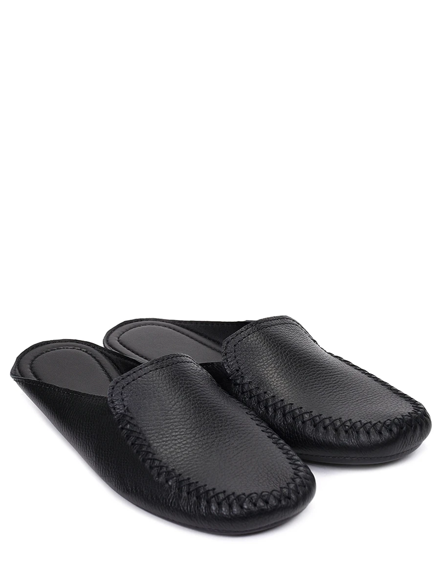 Тапочки кожаные CUDGI A550C09, размер 46, цвет черный - фото 2