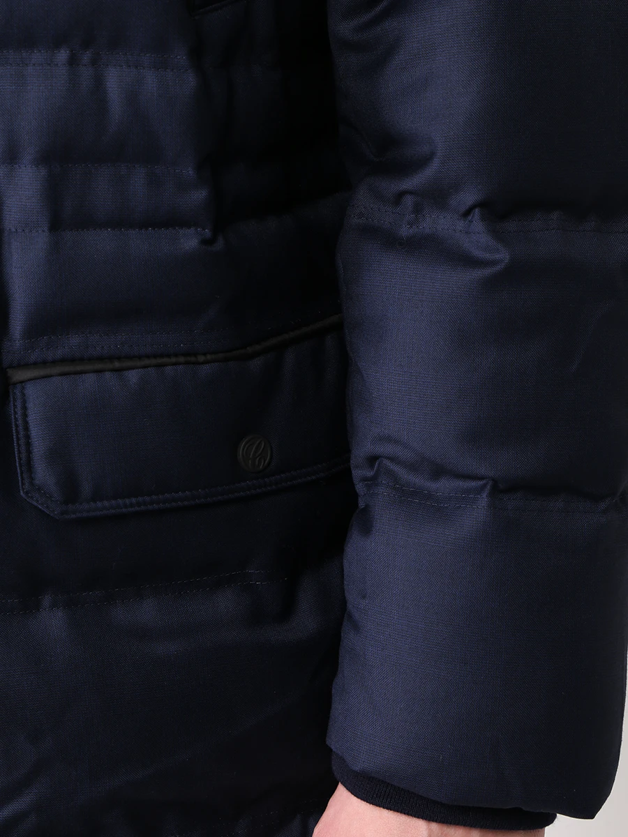 Пуховик с меховой отделкой CASTANGIA SA01-20 800 Синий  Фото 5