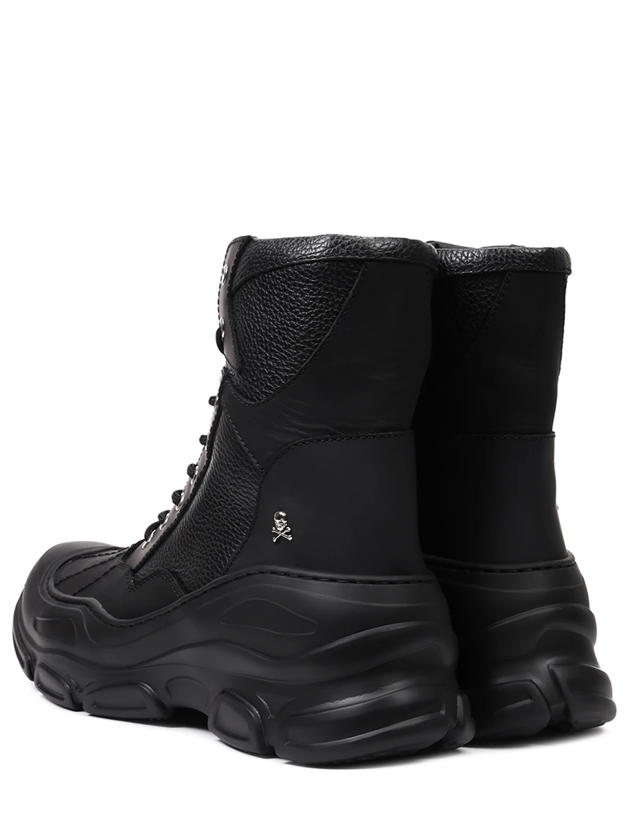 Ботинки кожаные PHILIPP PLEIN MSE0185 02 Черный  Фото 4