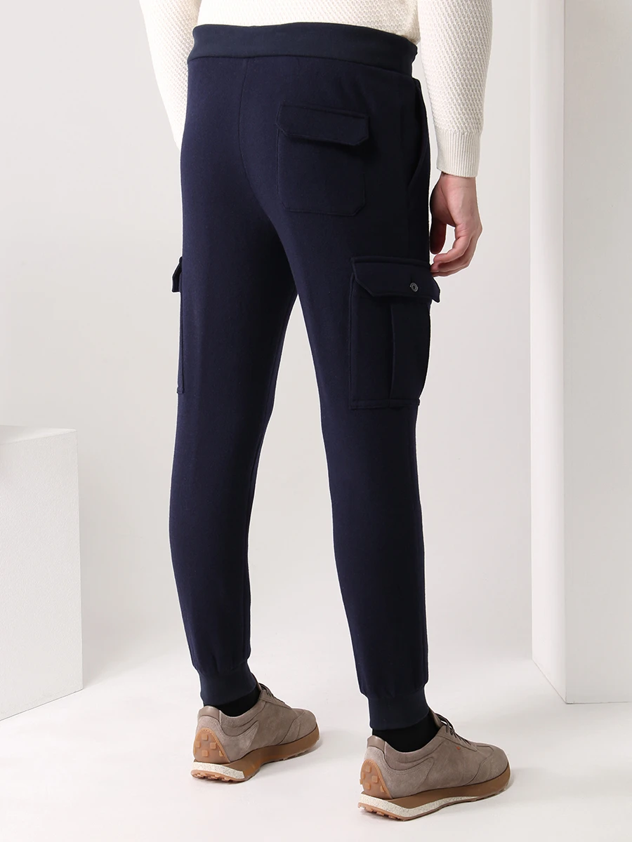 Брюки-карго из кашемира и шерсти STILE LATINO PSSTREET UMJ22106 B35 Темно Синий  Фото 3