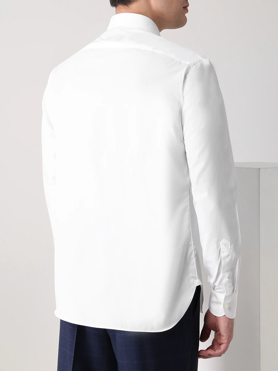 Рубашка Regular Fit хлопковая LUIGI BORRELLI PS2-0034/2, размер 52, цвет белый PS2-0034/2 - фото 3